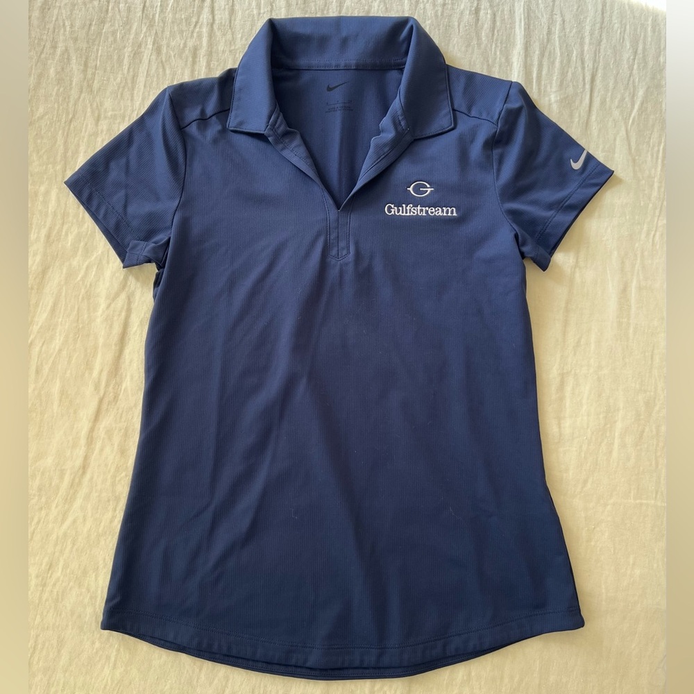 NWT Nike Women's Navy Polo with Gulfstream Embroidery